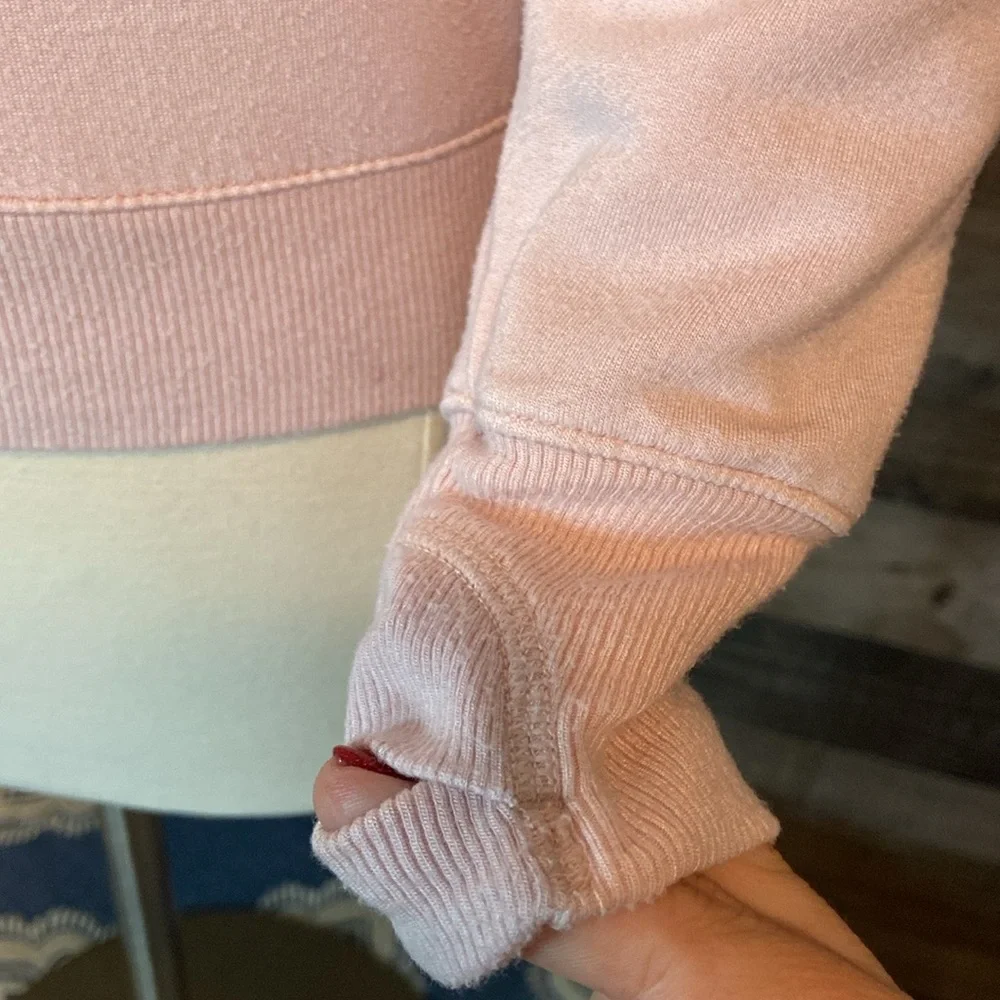 Athleta Girl pink sweater girls large angelic Softgirl activewear workout gym